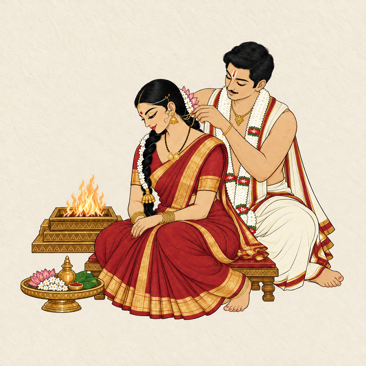 Mangalsutra Dharana illustration